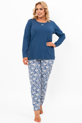 Piżama Italian Fashion Boma dł.r. dł.sp. jeans/druk