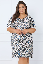 Nocna koszula Italian Fashion Savanna kr.r. druk/ecru