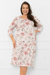 Nocna koszula Italian Fashion Betula r.3/4 druk/róż