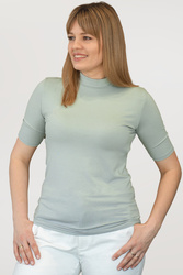 Babell Layla bluzka ze stójką i krótkim rękawem mięta