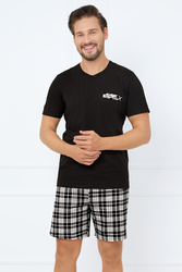 Piżama Italian Fashion Klark kr.r. kr.sp. czarny/druk