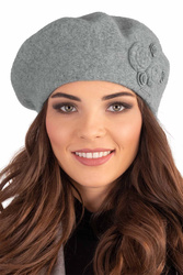 Vivisence 7037 Nakrycie głowy beret, szary