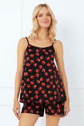 Piżama Italian Fashion Cherry ws.r. kr.sp. druk/czarny