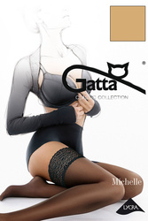 Gatta Michelle 01 Wyrób pończoszniczy pończochy samonośne, visone