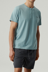 Piżama Atlantic NMP-386 niebieski/grafit