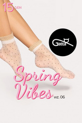 Skarpetki Gatta Spring Vibes 06 15 DEN nero-silver