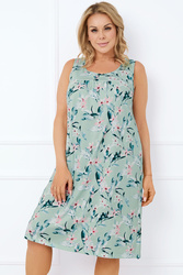 Nocna koszula Italian Fashion Alwea sz.r. druk/c.zielony