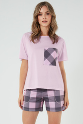 Piżama Italian Fashion Kayo kr.r. kr.sp. róż/druk