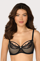 Biustonosz półusztywniany Róża Zulaj czarny