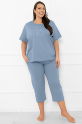 Piżama Italian Fashion Ksara kr.r. sp.3/4 stalowy