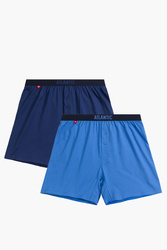 Bokserki Atlantic 2MBX-025 2-pack ciemnoniebieski/niebieski