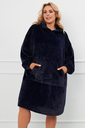 Szlafrok Italian Fashion Forio dł.r. granat