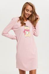 Italian Fashion Baula dł.r. Nocna koszula, melanż róż