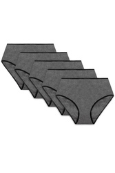 Wysokie figi Vivisence 4017 5-pack gumka czarna: grafit