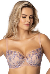 Biustonosz półusztywniany Gaia 1307 Raina beżowo-niebieski