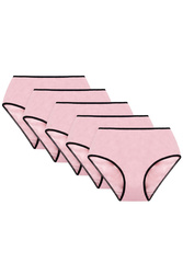 Wysokie figi Vivisence 4017 5-pack gumka czarna: róż