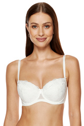 Biustonosz usztywniany Gorteks Cherie/B4 kremowy