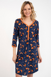 Nocna koszula Italian Fashion Wasilla r.3/4 druk/granat