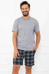 Piżama Italian Fashion Andreas kr.r. kr.sp. melanż/druk