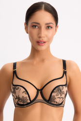 Biustonosz półusztywniany Bella Misteria 66-153 Tajemnica Bursztynu czarno-beżowy