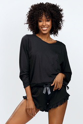 Nocna komplet koszulka + szorty Dkaren Ronnie czarny