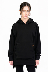 Vivisence 9006 bluza z kapturem, miękka bawełna czarny