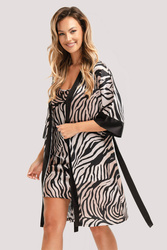 Unikat Braga peniuar krótki z rękawem 3/4 wzór