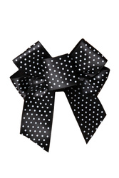 Akcesoria do biustonosza zapięcie Julimex BA-19 kokarda na zapięcie 3-rzędowa polka-dot