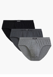 Atlantic 3BMP-006 Majtki slipy, czarny/szary/grafit