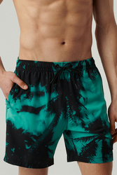 Kostium kąpielowy bermudy Atlantic KMB-227 zielono-czarny