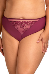 Nessa Nel N01 figi klasyczne z koronkowymi wstawkami burgund