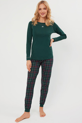 Piżama Italian Fashion Foggia dł.r. dł.sp. zielony/druk