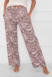 Spodnie Italian Fashion Kimuri dł.sp. druk/wrzos