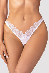 Stringi otwarte Obsessive Arrowel crotchless thong white