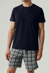 Piżama Atlantic NMP-380 granat/szary