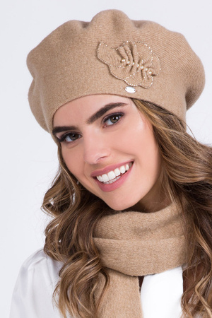 Kamea Justa Nakrycie głowy beret, camel