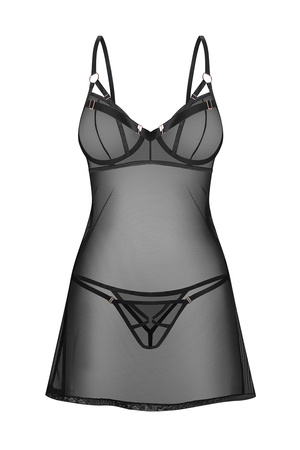 Komplet Freedom Euridia chemise & thong black