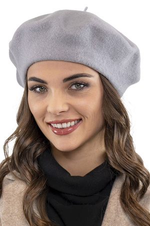 Vivisence 7073 Nakrycie głowy beret, szary