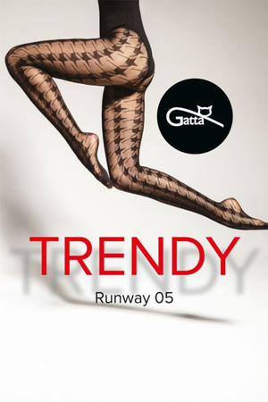 Wyrób pończoszniczy rajstopy Gatta Runway 05 nero