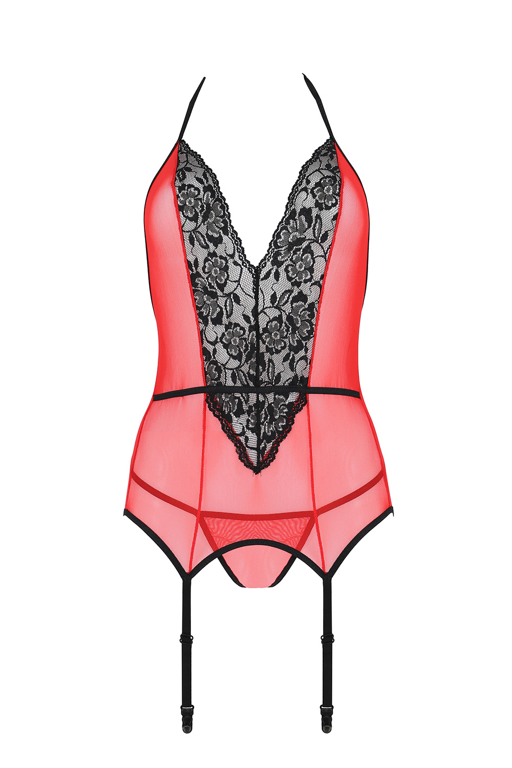 Passion Peonia Corset Gorset Sexy Red Sklep Kontri Pl