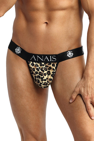 Majtki slipy otwarte Anais Mercury Jock Strap czarno-beżowy 