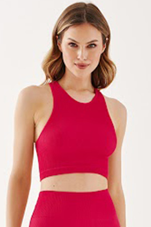 Top Gabriella Halter Rib Code 1203 raspberry