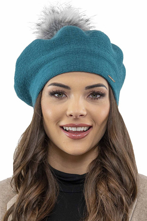 Vivisence 7035 Nakrycie głowy beret, turkus