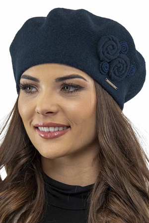 Vivisence 7037 Nakrycie głowy beret, granatowy